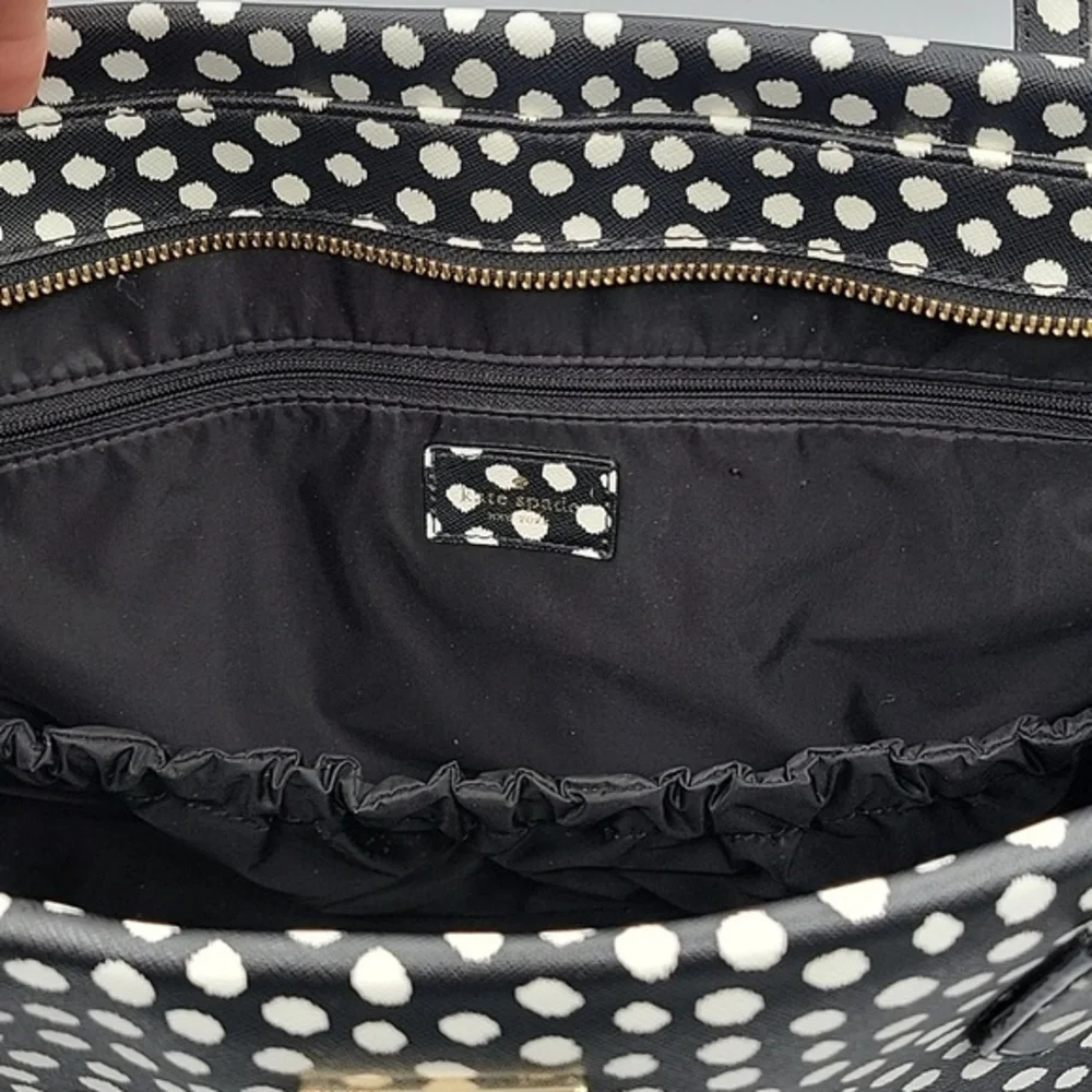 KATE SPADE Musical Dot Diaper Bag Black White - Picture 5 of 16